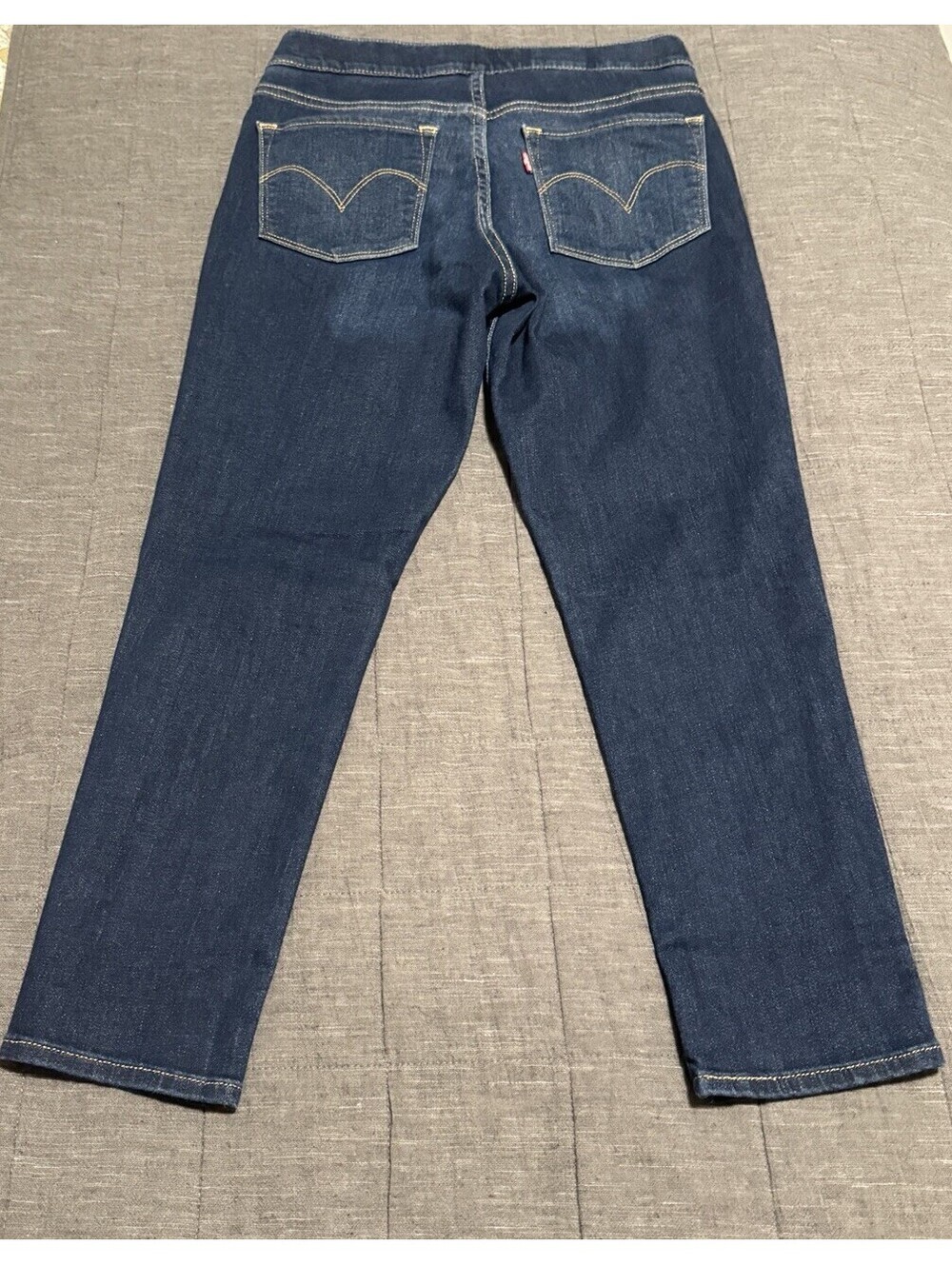Levis Jenas Womens Pull On Elastic Waist Medium Wash Cropped Size 27 - Picture 7 of 8